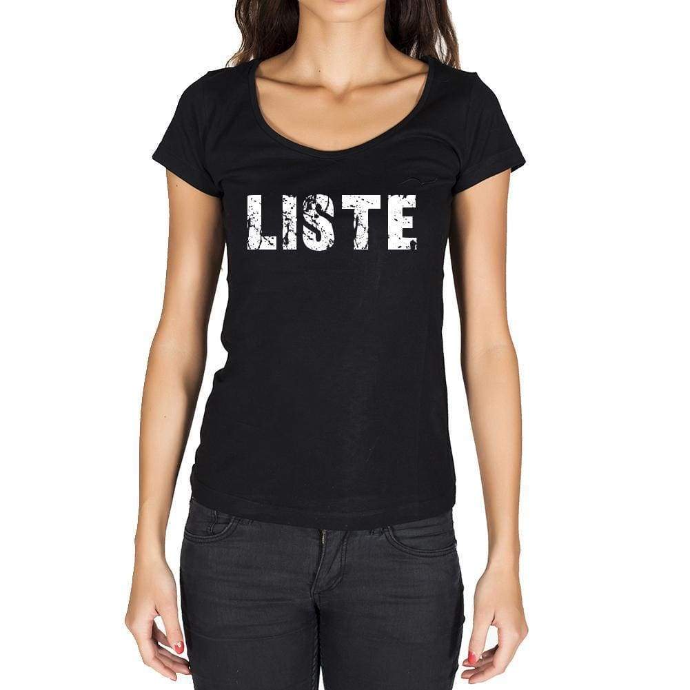 Liste French Dictionary Womens Short Sleeve Round Neck T-Shirt 00010 - Casual