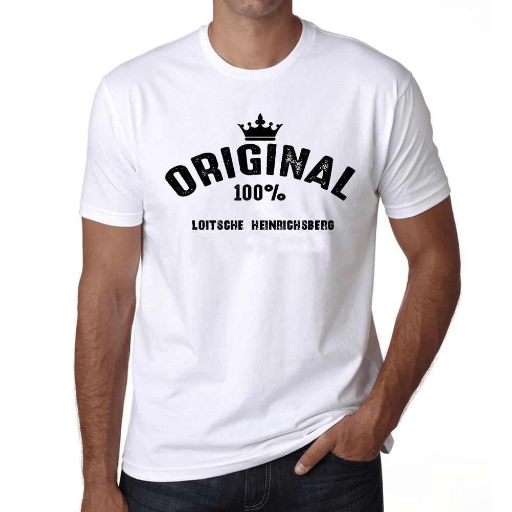 Loitsche Heinrichsberg 100% German City White Mens Short Sleeve Round Neck T-Shirt 00001 - Casual