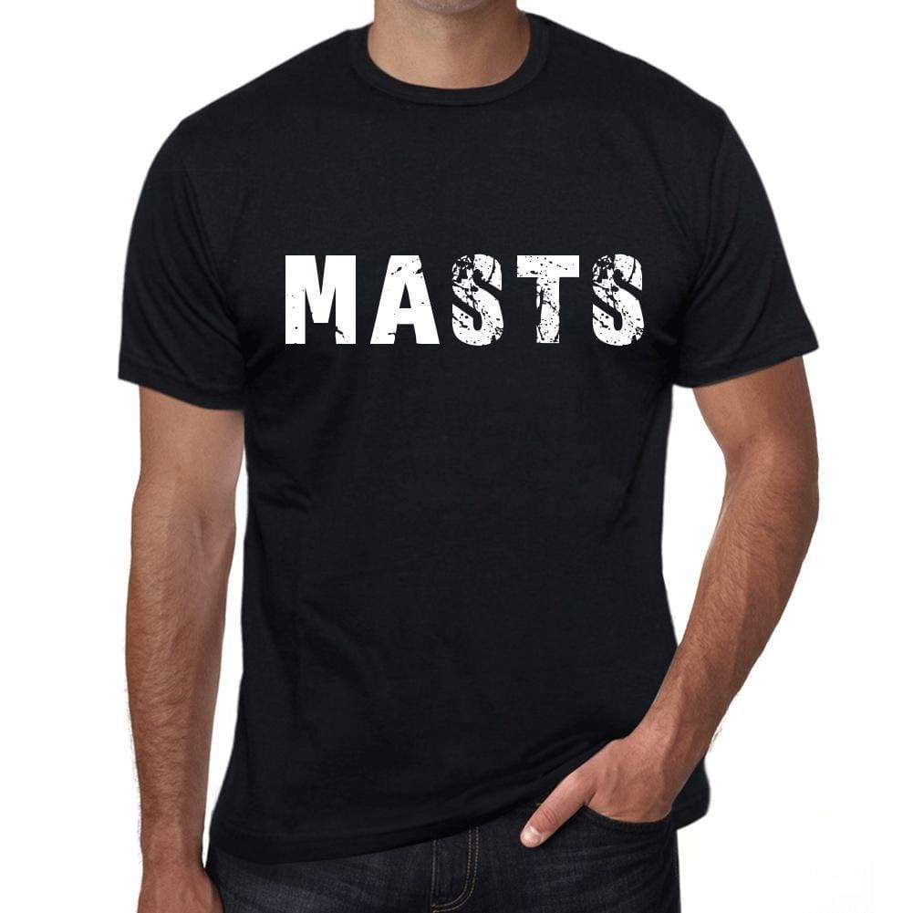 Masts Mens Retro T Shirt Black Birthday Gift 00553 - Black / Xs - Casual