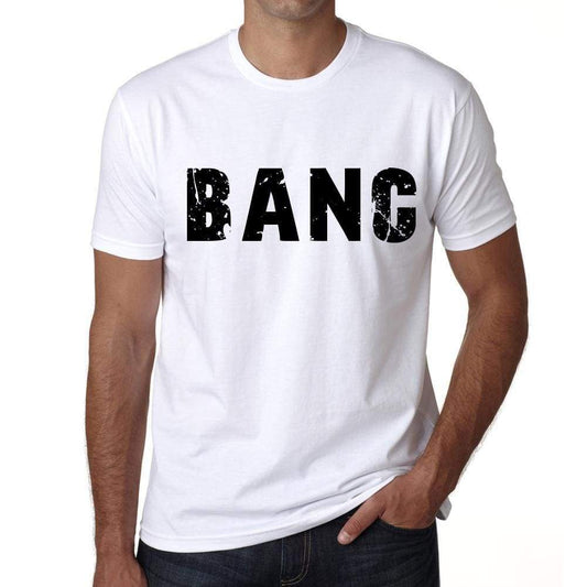 Mens Tee Shirt Vintage T Shirt Banc X-Small White 00560 - White / Xs - Casual