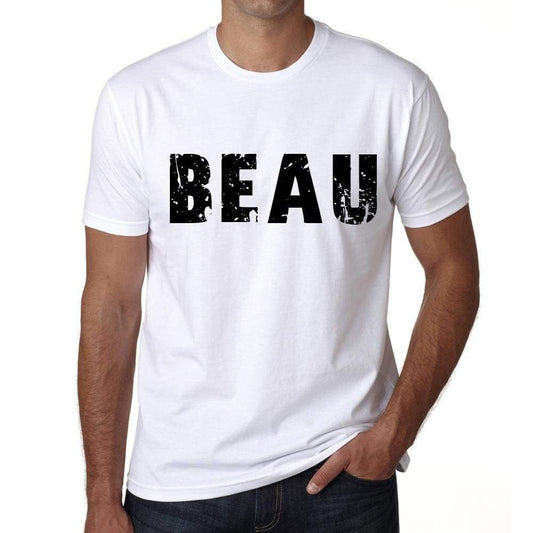 Mens Tee Shirt Vintage T Shirt Beau X-Small White 00560 - White / Xs - Casual