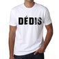 Mens Tee Shirt Vintage T Shirt Dédis X-Small White 00561 - White / Xs - Casual
