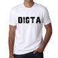 Mens Tee Shirt Vintage T Shirt Dicta X-Small White 00561 - White / Xs - Casual