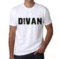 Mens Tee Shirt Vintage T Shirt Divan X-Small White 00561 - White / Xs - Casual