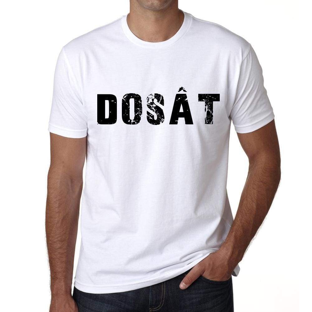 Mens Tee Shirt Vintage T Shirt Dosât X-Small White 00561 - White / Xs - Casual
