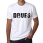 Mens Tee Shirt Vintage T Shirt Drues X-Small White 00561 - White / Xs - Casual