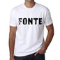 Mens Tee Shirt Vintage T Shirt Fonte X-Small White 00561 - White / Xs - Casual