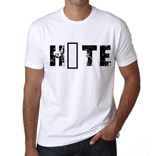 Mens Tee Shirt Vintage T Shirt Hùte X-Small White 00560 - White / Xs - Casual