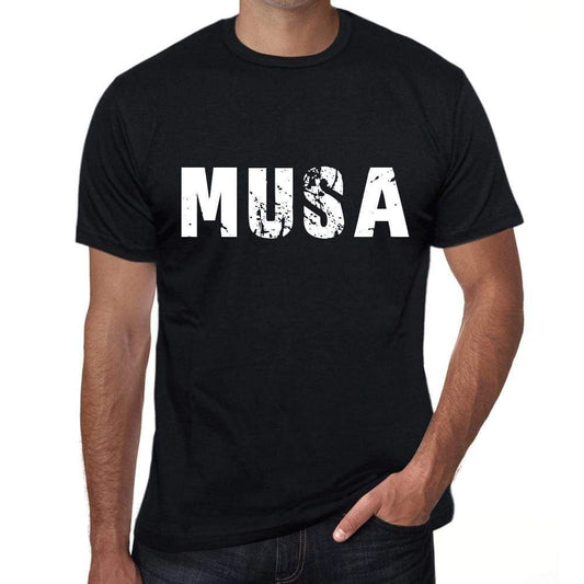 Mens Tee Shirt Vintage T Shirt Musa X-Small Black 00557 - Black / Xs - Casual