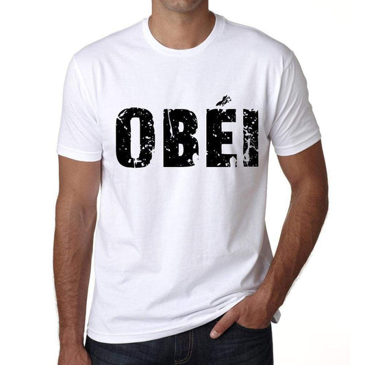 Mens Tee Shirt Vintage T Shirt Obèi X-Small White 00560 - White / Xs - Casual