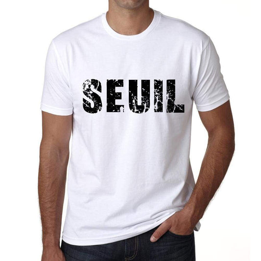 Mens Tee Shirt Vintage T Shirt Seuil X-Small White - White / Xs - Casual