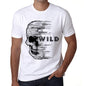 Mens Vintage Tee Shirt Graphic T Shirt Anxiety Skull Wild White - White / Xs / Cotton - T-Shirt