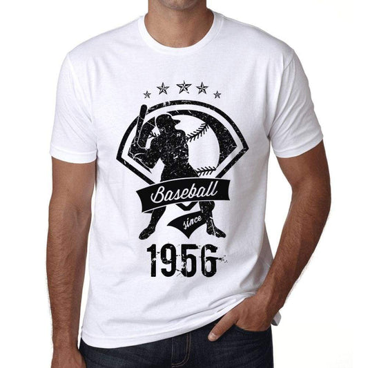 Mens Vintage Tee Shirt Graphic T Shirt Baseball Since 1956 White - White / Xs / Cotton - T-Shirt