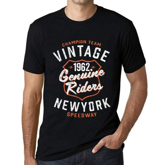 Mens Vintage Tee Shirt Graphic T Shirt Genuine Riders 1962 Deep Black - Deep Black / Xs / Cotton - T-Shirt