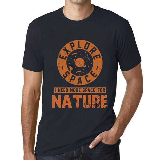 Mens Vintage Tee Shirt Graphic T Shirt I Need More Space For Nature Navy - Navy / Xs / Cotton - T-Shirt