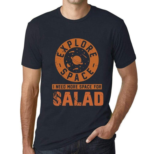 Mens Vintage Tee Shirt Graphic T Shirt I Need More Space For Salad Navy - Navy / Xs / Cotton - T-Shirt
