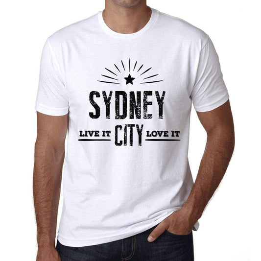 Mens Vintage Tee Shirt Graphic T Shirt Live It Love It Sydney White - White / Xs / Cotton - T-Shirt
