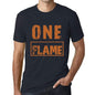 Mens Vintage Tee Shirt Graphic T Shirt One Flame Navy - Navy / Xs / Cotton - T-Shirt