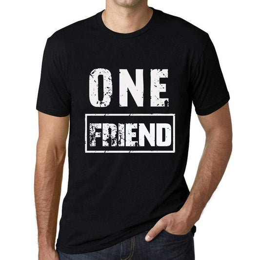 Mens Vintage Tee Shirt Graphic T Shirt One Friend Deep Black - Deep Black / Xs / Cotton - T-Shirt
