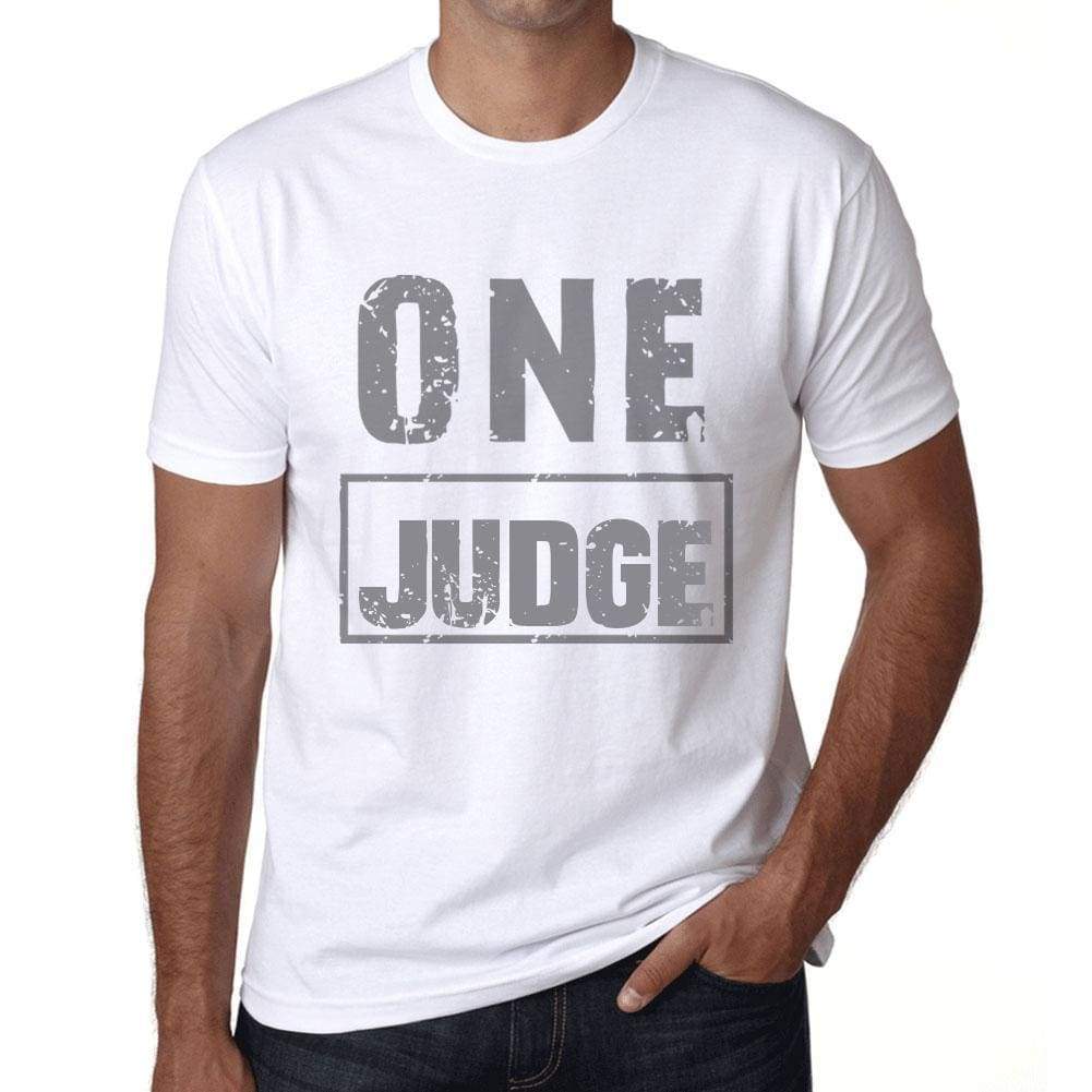 Mens Vintage Tee Shirt Graphic T Shirt One Judge White - White / Xs / Cotton - T-Shirt