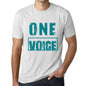 Mens Vintage Tee Shirt Graphic T Shirt One Voice Vintage White - Vintage White / Xs / Cotton - T-Shirt
