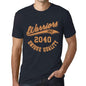 Mens Vintage Tee Shirt Graphic T Shirt Warriors Since 2040 Navy - Navy / Xs / Cotton - T-Shirt