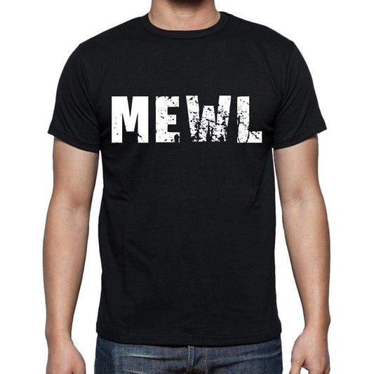 Mewl Mens Short Sleeve Round Neck T-Shirt 4 Letters Black - Casual