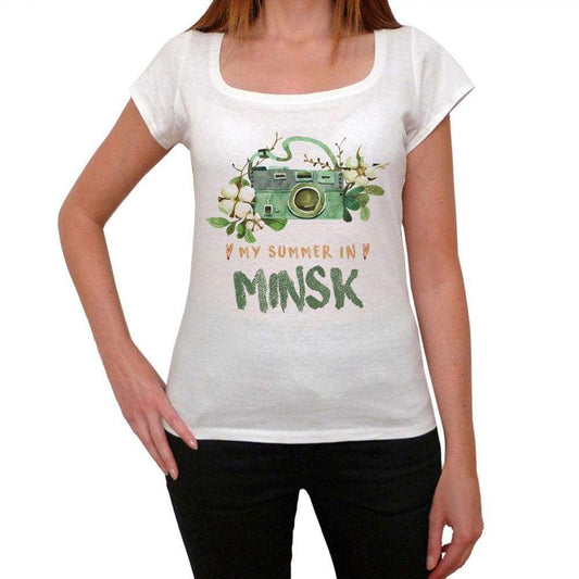 Minsk Womens Short Sleeve Round Neck T-Shirt 00073 - Casual