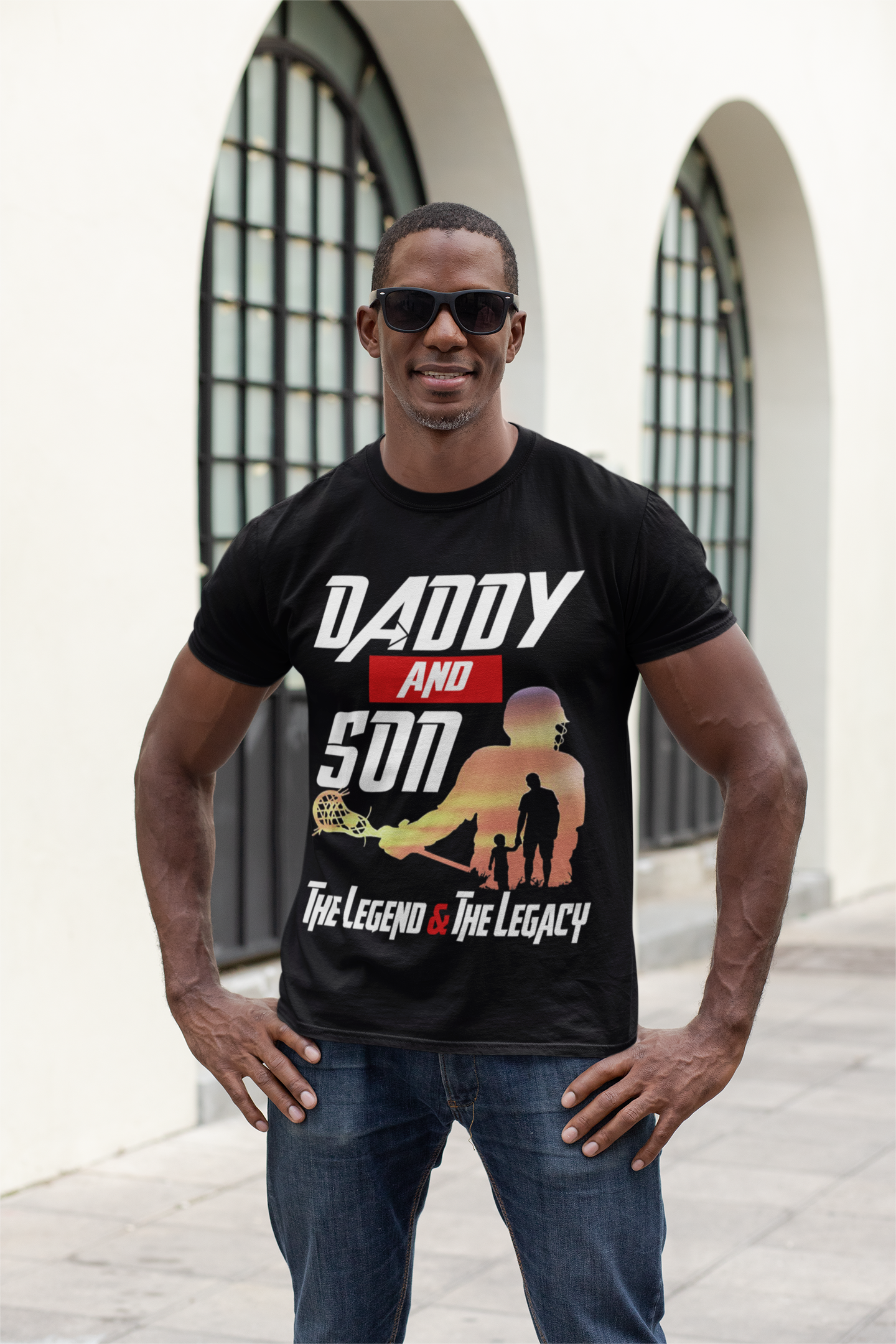 ULTRABASIC Men's Graphic T-Shirt Daddy and Son - The Legend and The Legacy - Father's Day