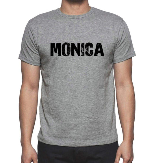 Monica Grey Mens Short Sleeve Round Neck T-Shirt 00018 - Grey / S - Casual