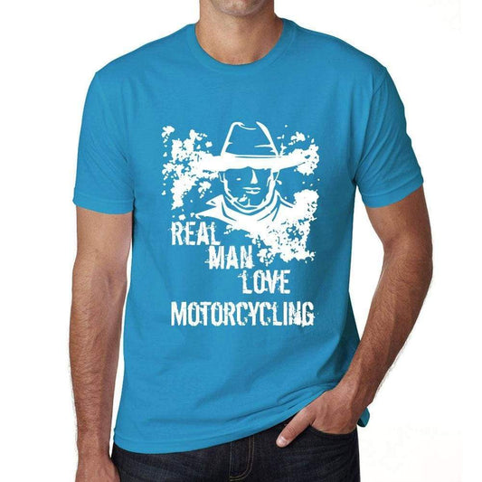 Motorcycling Real Men Love Motorcycling Mens T Shirt Blue Birthday Gift 00541 - Blue / Xs - Casual