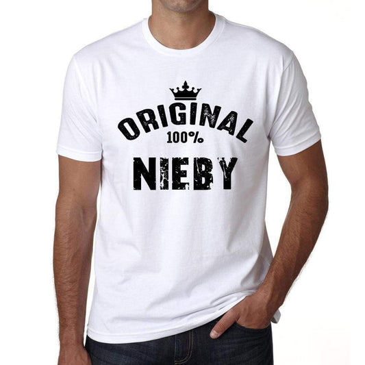 Nieby 100% German City White Mens Short Sleeve Round Neck T-Shirt 00001 - Casual