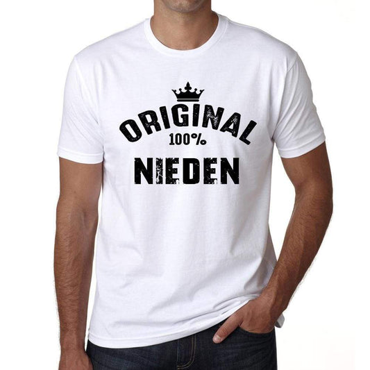 Nieden 100% German City White Mens Short Sleeve Round Neck T-Shirt 00001 - Casual