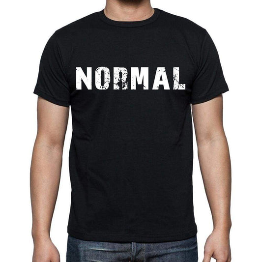 Normal Mens Short Sleeve Round Neck T-Shirt Black T-Shirt En