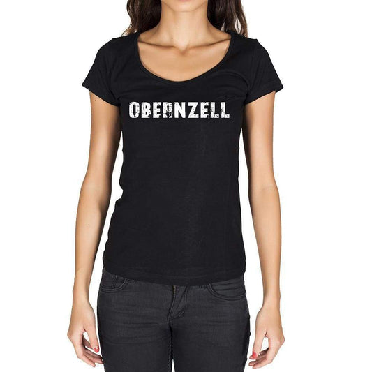 Obernzell German Cities Black Womens Short Sleeve Round Neck T-Shirt 00002 - Casual