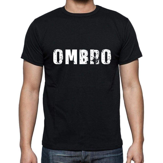 Ombro Mens Short Sleeve Round Neck T-Shirt 5 Letters Black Word 00006 - Casual