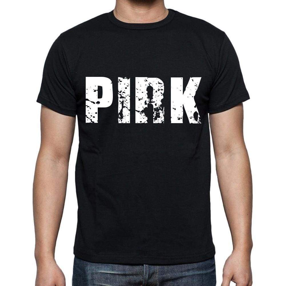 Pirk Mens Short Sleeve Round Neck T-Shirt 4 Letters Black - Casual