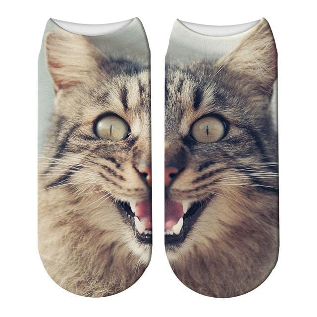 SexeMara Neue Design 3D Katze Druck Frauen Unisex Weihnachten Socken Meias Katze Gesicht 3D Gedruckt Weibliche Socke Harajuku Pet nette Ankle Soc