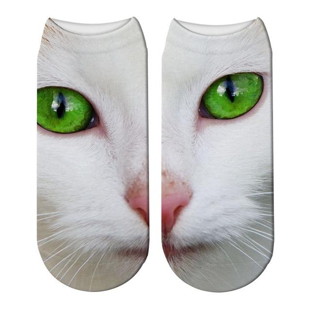 SexeMara Neue Design 3D Katze Druck Frauen Unisex Weihnachten Socken Meias Katze Gesicht 3D Gedruckt Weibliche Socke Harajuku Pet nette Ankle Soc