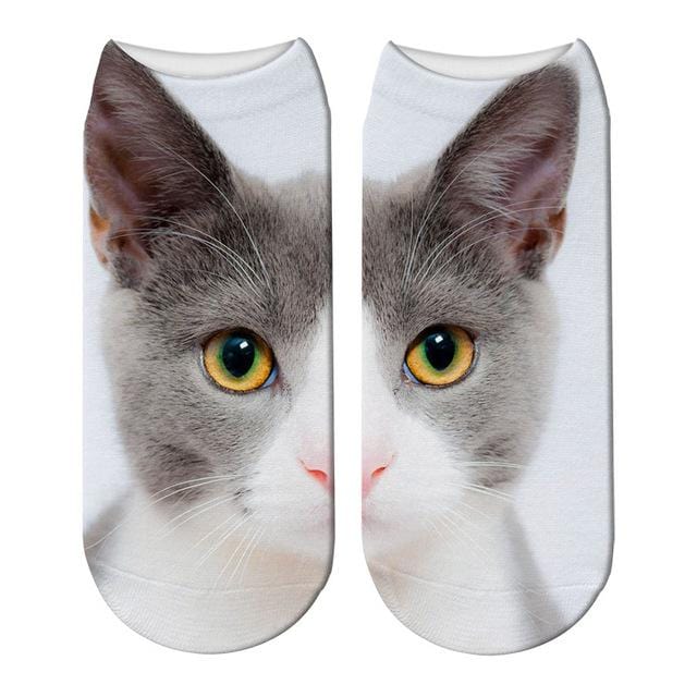 SexeMara Neue Design 3D Katze Druck Frauen Unisex Weihnachten Socken Meias Katze Gesicht 3D Gedruckt Weibliche Socke Harajuku Pet nette Ankle Soc