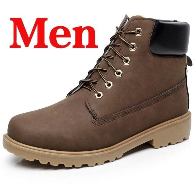 Winter Men Boots PU Outdoor Snow Ankle Boots Male Lace Up Anti-slip Booties British Sneakers Plus Size 46 Zapatos De Hombre-Shoes-Ultrabasic