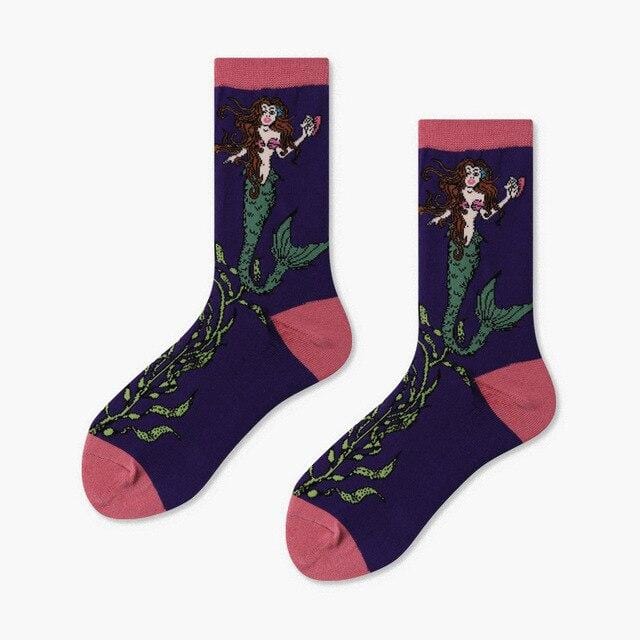 Frauen Socken Winter Cartoon Kreativität Leopard Katze Tier Socken Harajuku Verrückte Baumwolle Lustige Casual Glücklich Socken Männer Neuheit Sox