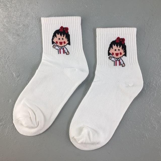 Harajuku Nette Patterend Knöchel Socken Hipster Skateboard Knöchel Lustige Socken Weibliche Mode Cartoon Charakter Nette Kurze Socken Frauen
