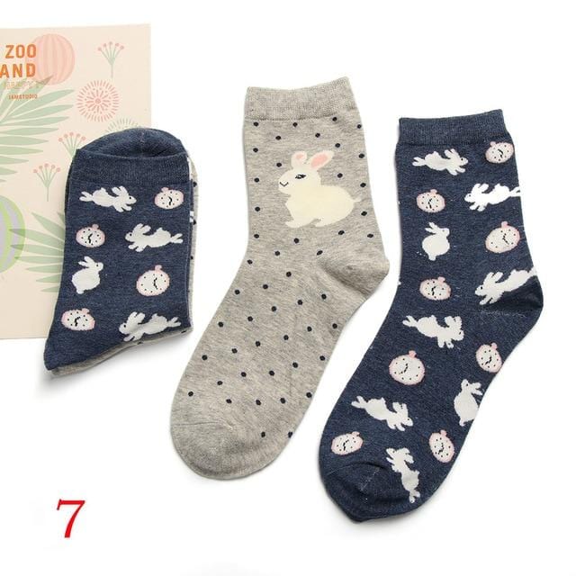 2 paar 2020 Frühling Herbst Nette Socken Frauen Weihnachten Geschenk Box Baumwolle Socken Cartoon Print Kreative Mode Kurze Glückliche Socken für Mädchen