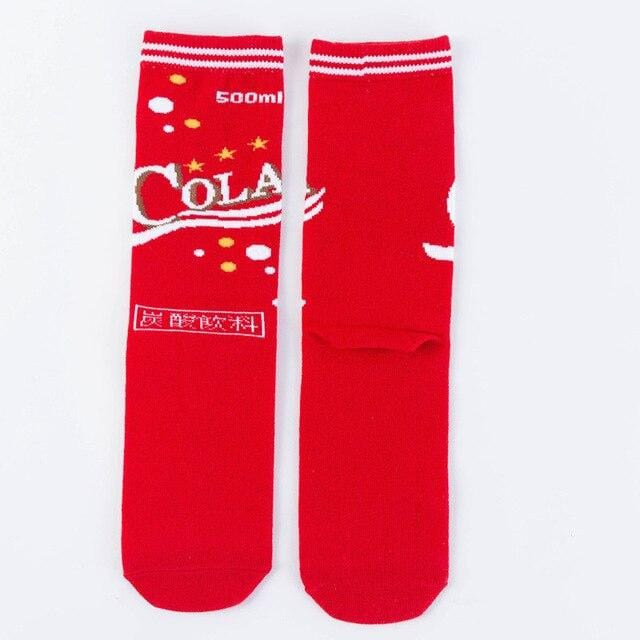 Harajuku Happy Socks Unisex Funny Cartoon Fruit Avocado Banana Burger Fries Beer Biscuit Fried Chicken Food Socks Skateboard -8