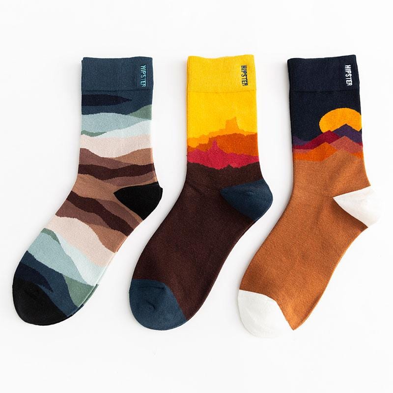 Unisex Malerei Stil Männer Socken 100 Baumwolle Harajuku Bunte Volle Socken Männer 1 Paar Geschenke Größe 35-43