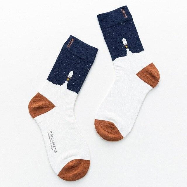 Unisex Malerei Stil Männer Socken 100 Baumwolle Harajuku Bunte Volle Socken Männer 1 Paar Geschenke Größe 35-43