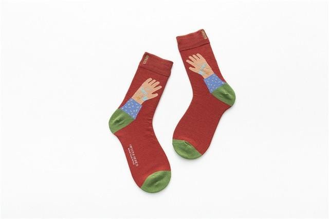 Unisex Malerei Stil Männer Socken 100 Baumwolle Harajuku Bunte Volle Socken Männer 1 Paar Geschenke Größe 35-43