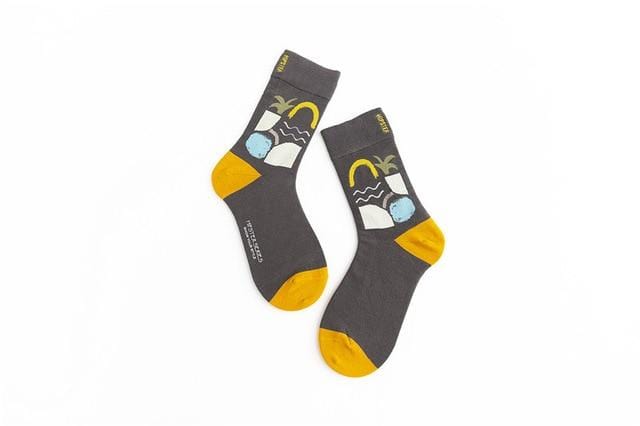 Unisex Malerei Stil Männer Socken 100 Baumwolle Harajuku Bunte Volle Socken Männer 1 Paar Geschenke Größe 35-43