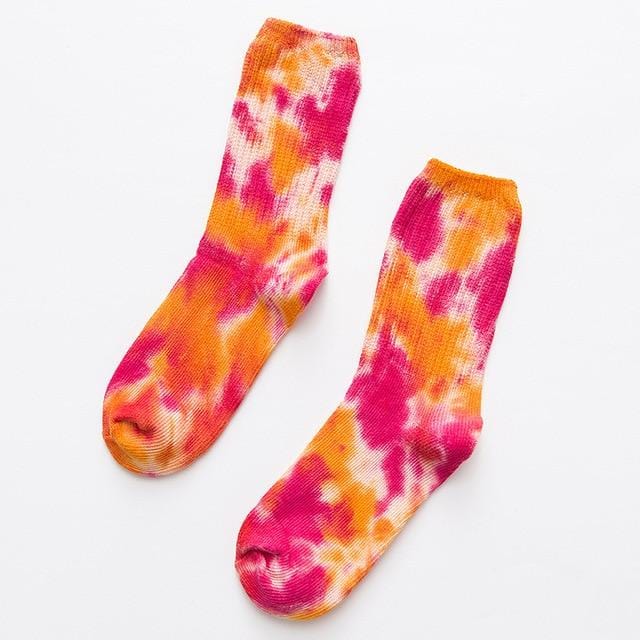 2020 baumwolle Skate Socken Männer Frauen Socke Knie-hohe Lustige Radfahren Laufen Wandern Tie Dye Sox Harajuku Hip Hop glücklich Socken